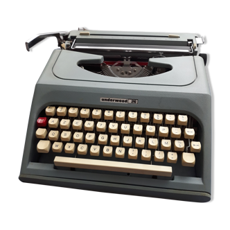 Machine à écrire Underwood 26 portative bleue