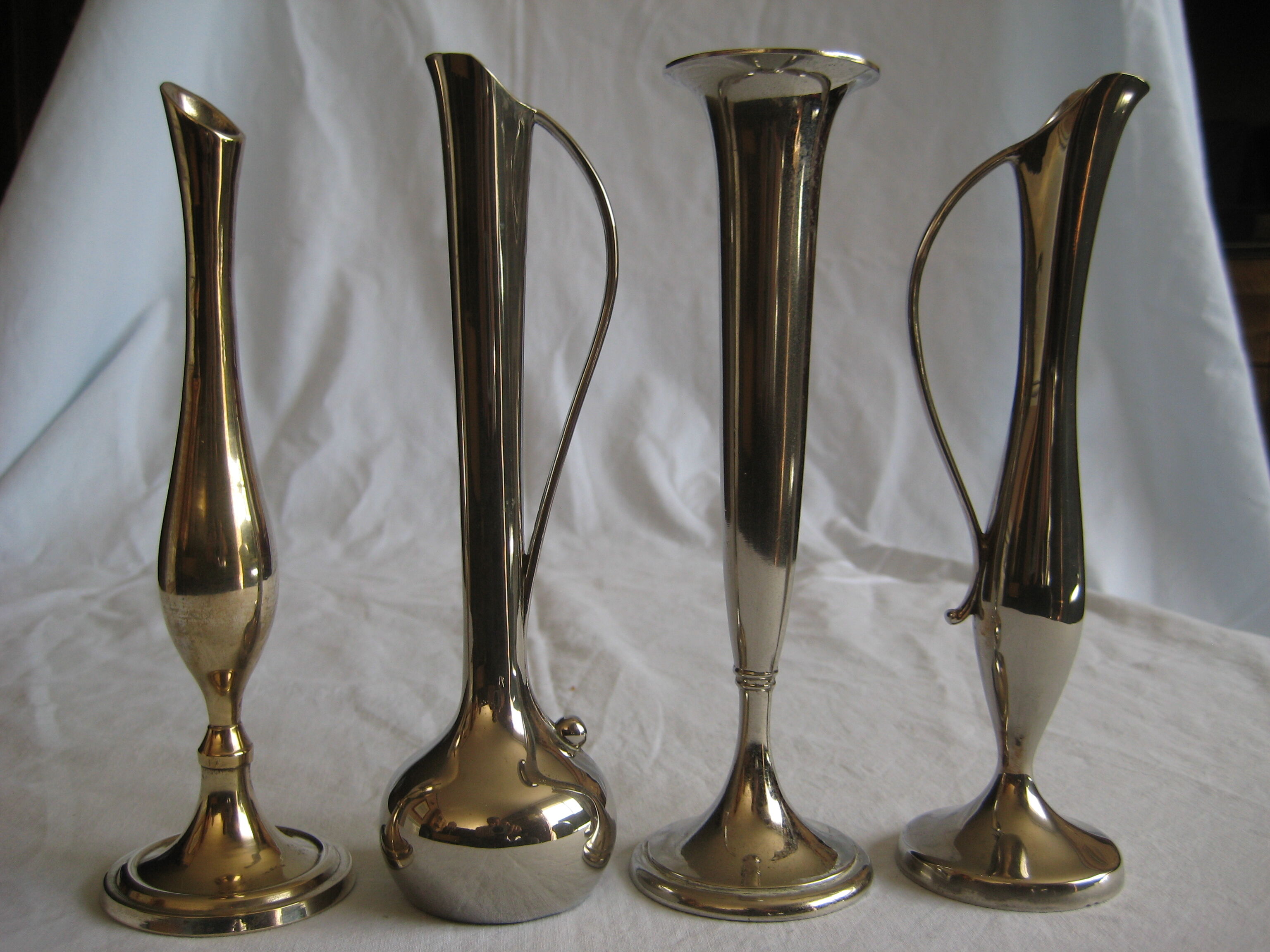 Silver metal soliflores