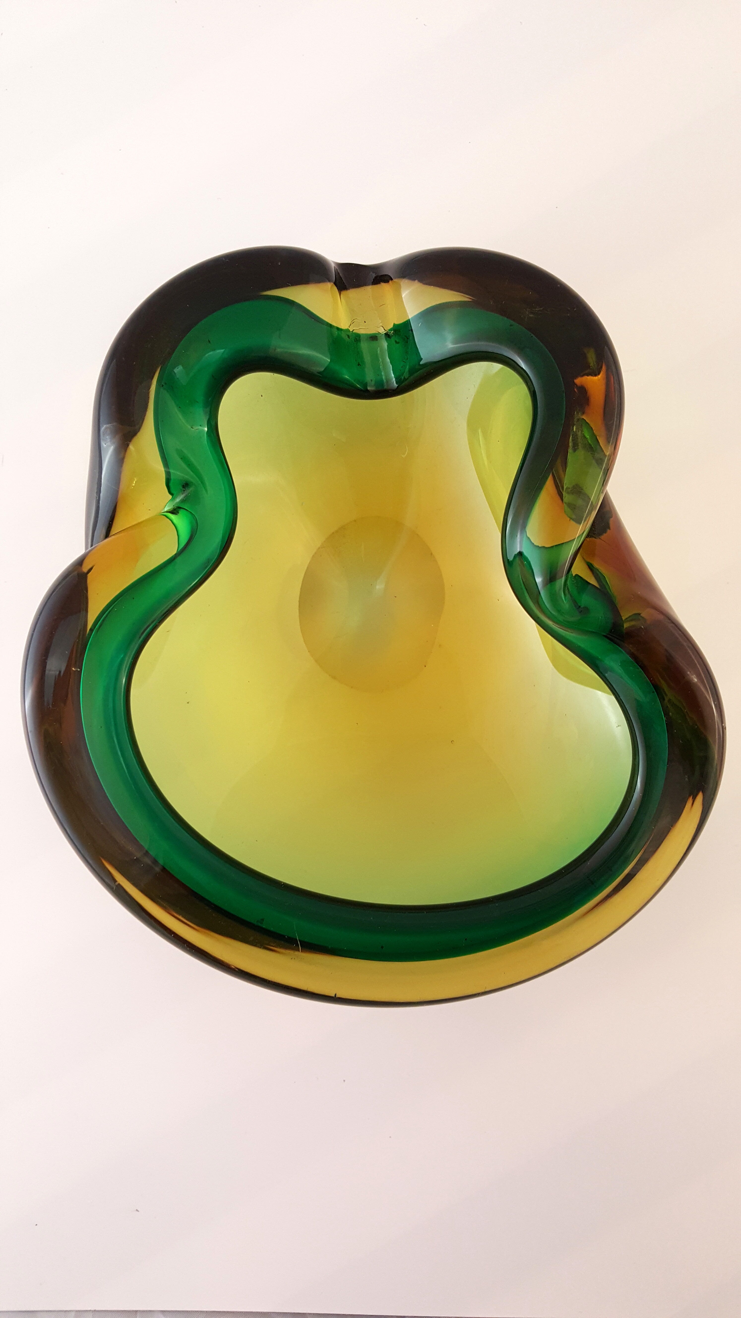 Glass ashtray "Sommerso" 1950s