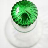 Ribbed blown glass decanter - twisted