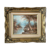 Peinture à l'huile signée - paysage - Irène Cafieri