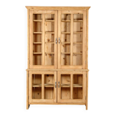 Bibliothèque/vaisselier en bois brut