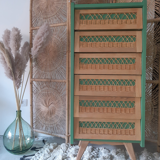 Vintage rattan chiffon