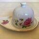 Butter dish with lid flowers