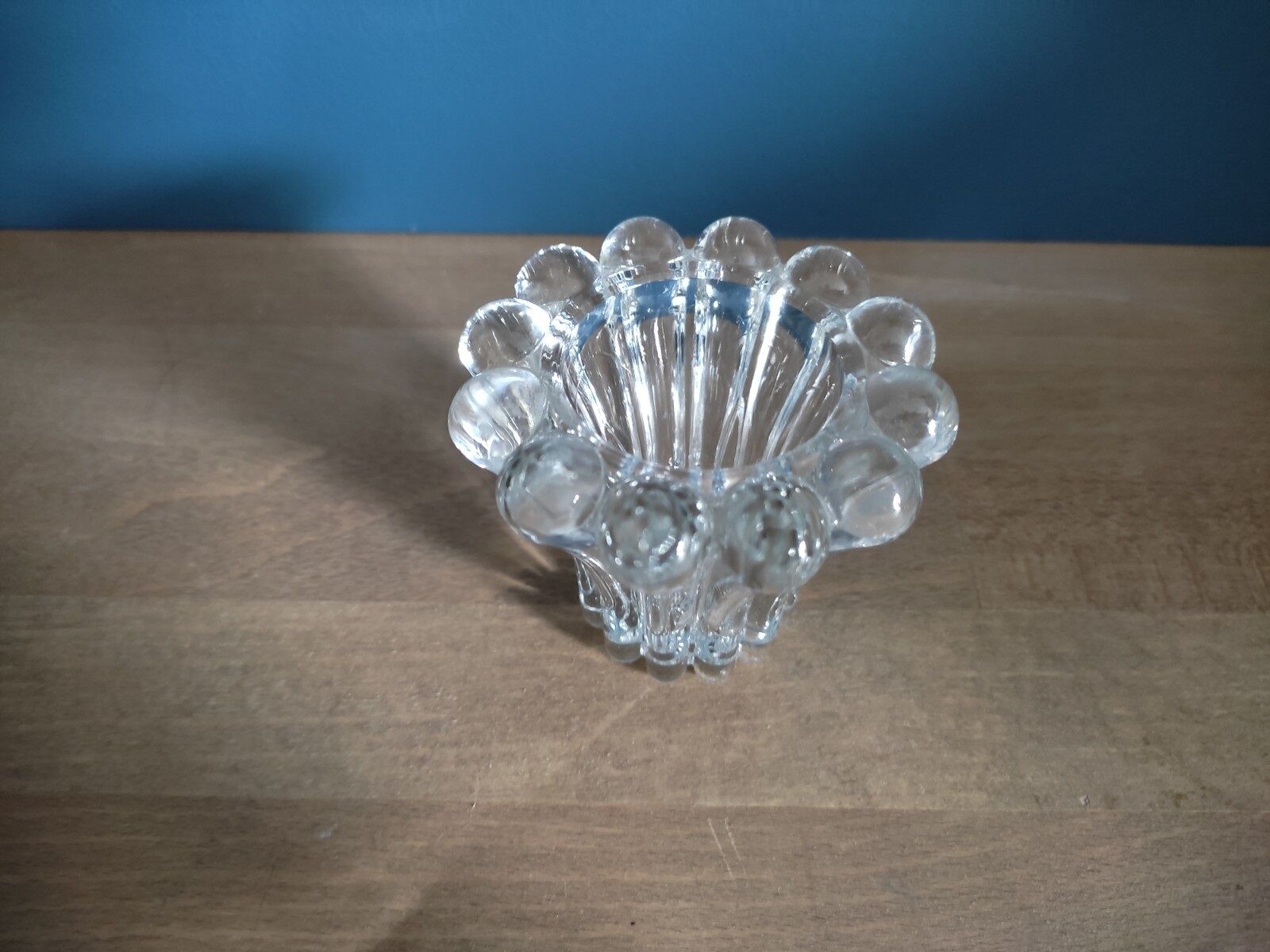 Crystal candle holder molded glass Dp 072292
