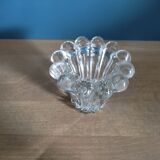 Bougeoir cristal verre moulé