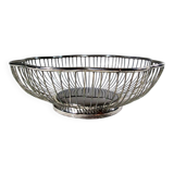 Silver metal fruit basket