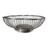 Silver metal fruit basket