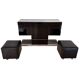 Willy Rizzo Dry Bar, Black Lacquer, Chrome, Leather, Italy circa 1970