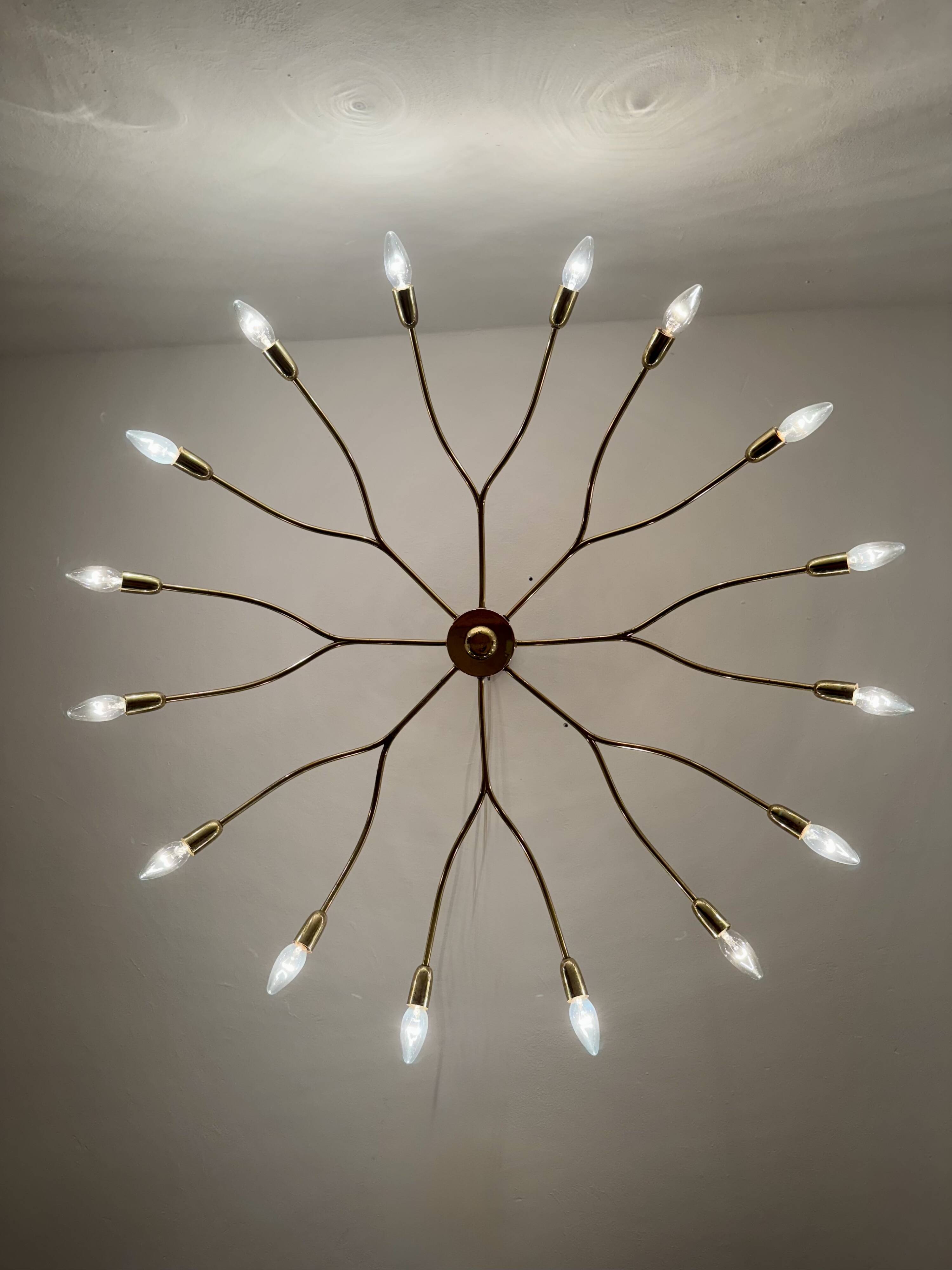 XXL Austrian Brass Chandelier by Kalmar