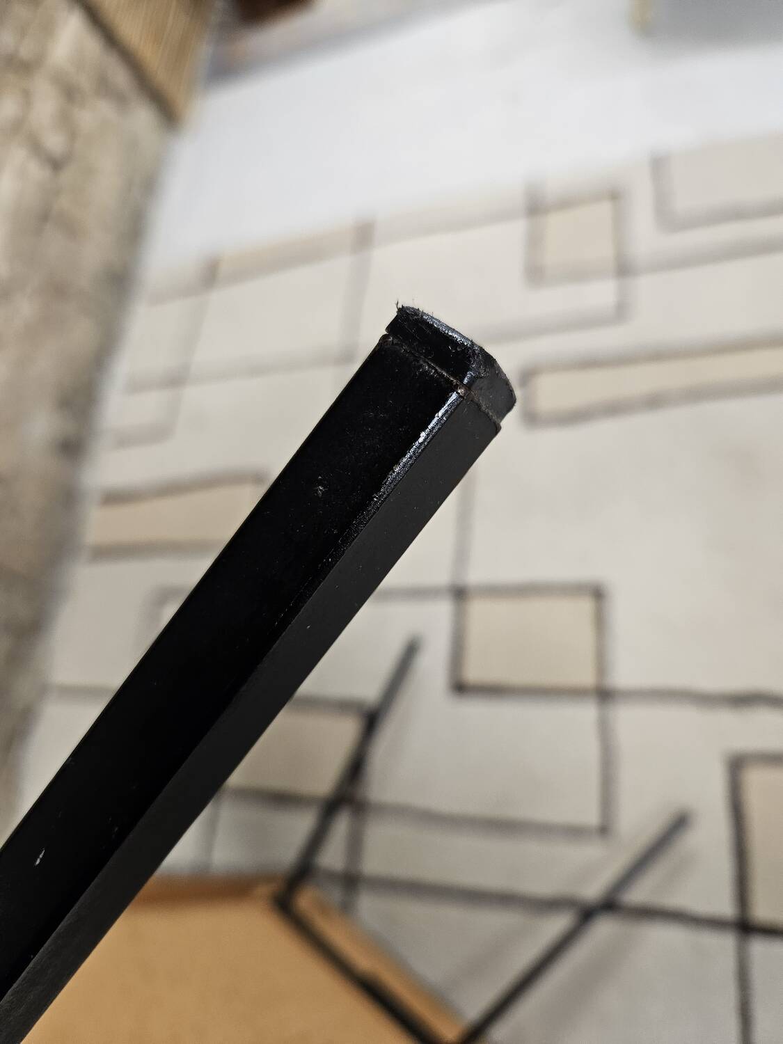 Vintage Knoll style bench with metal legs