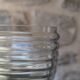 Large wavy pressed glass vase