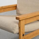 Pair of Scandinavian pine armchairs, circa 1970