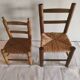 Set of 2 children's wooden chairs