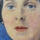 Large 1922 painting "Such a sweet face" signed Desèvre