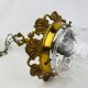 Suspension lantern in gilded bronze and engraved glass, Louis XVI style.
