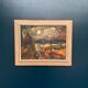 Original Swedish Oil on Panel – “Landscape with Figures” by Lars Niklasson