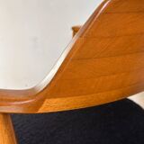 Set of 4 Model 411 armchairs in solid beech, Hartmut Lohmeyer, Wilkahn