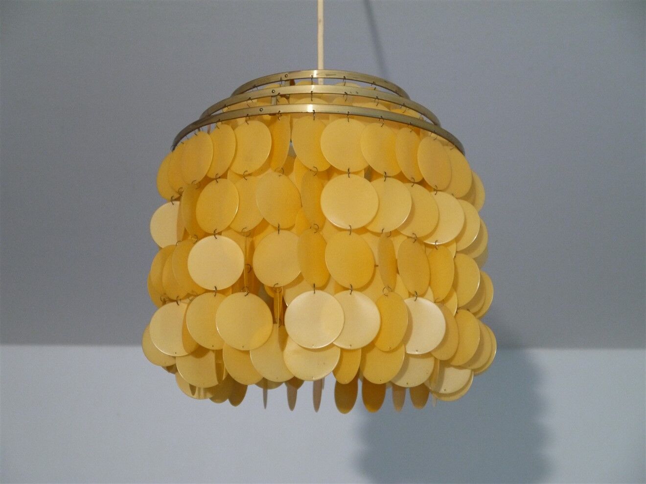Scandinavian suspension in brass and grapevines 1970