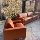 Sofa and Two Armchairs by De Sede