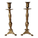 Pair of tripod candlesticks with lion's paws - Napoleon III - 19th century