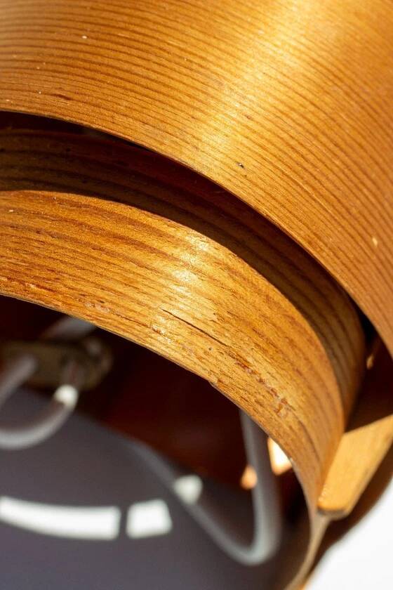 Hans-Agne Jakobsson wall lamp in pine veneer V155 - Sweden, 1960s
