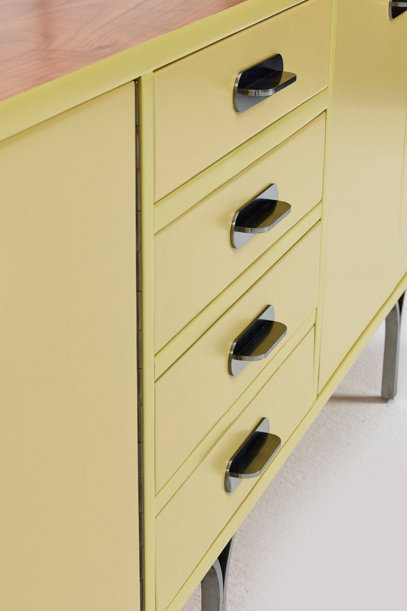 Industrial Vintage Mid-Century Sideboard, Steel, 1960s