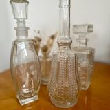Flacon ancien en verre 19eme début 20eme