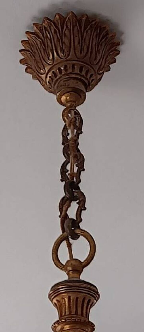 Lustre Louis XVI en bronze 6 branches