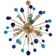 Light-blu and dark blue “star” murano glass sputnik