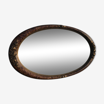 Miroir ovale art deco 46x82cm