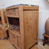 Pair of art deco oak bedside tables