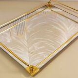 Mirror & gold tray
