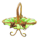 Panier vide poche en opaline verte ( uranium/ ouraline)