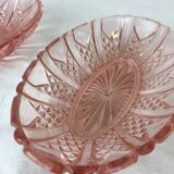 Lot of 2 pink glass ramekins