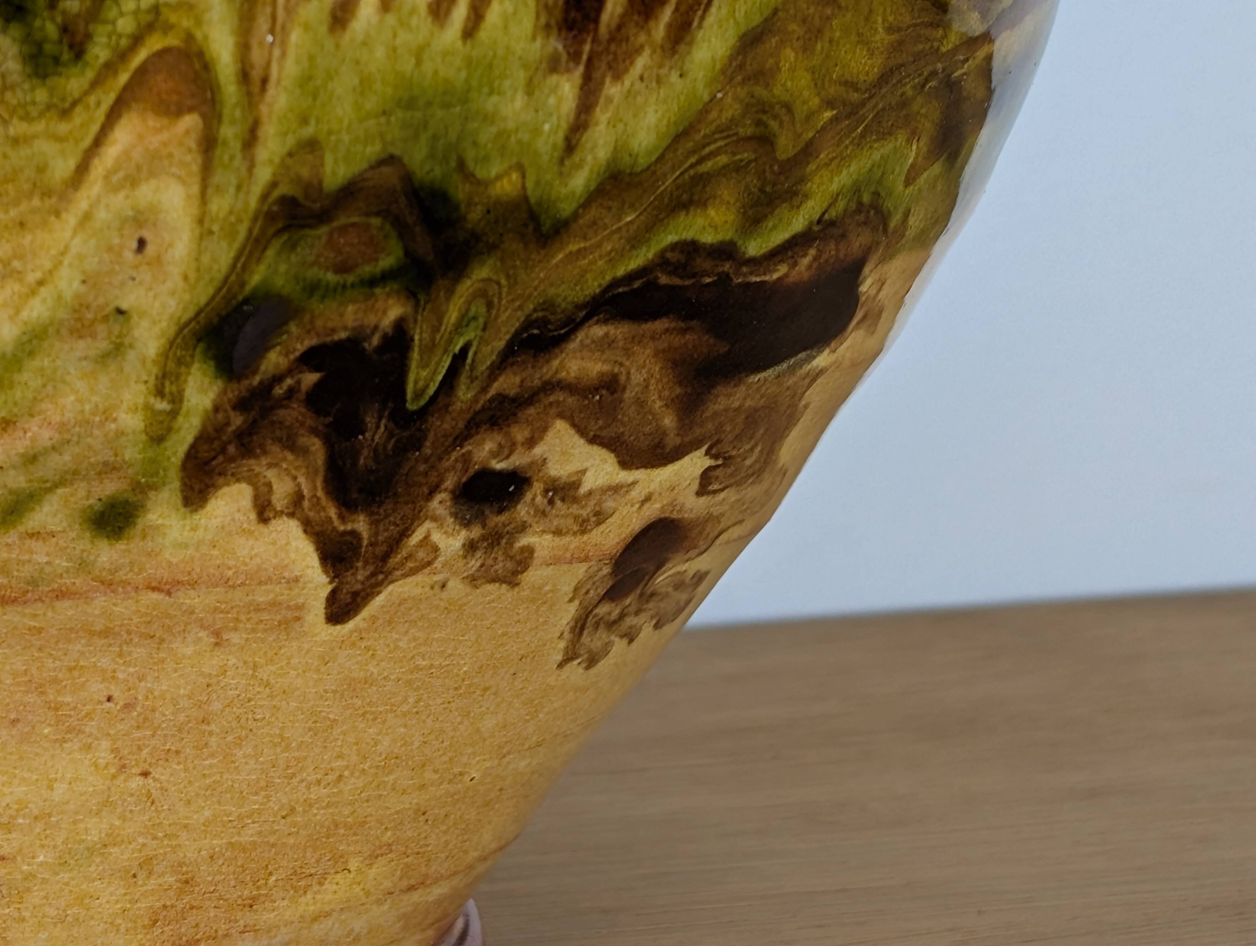 Glazed earthenware planter