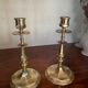 Pair of solid brass candle holders