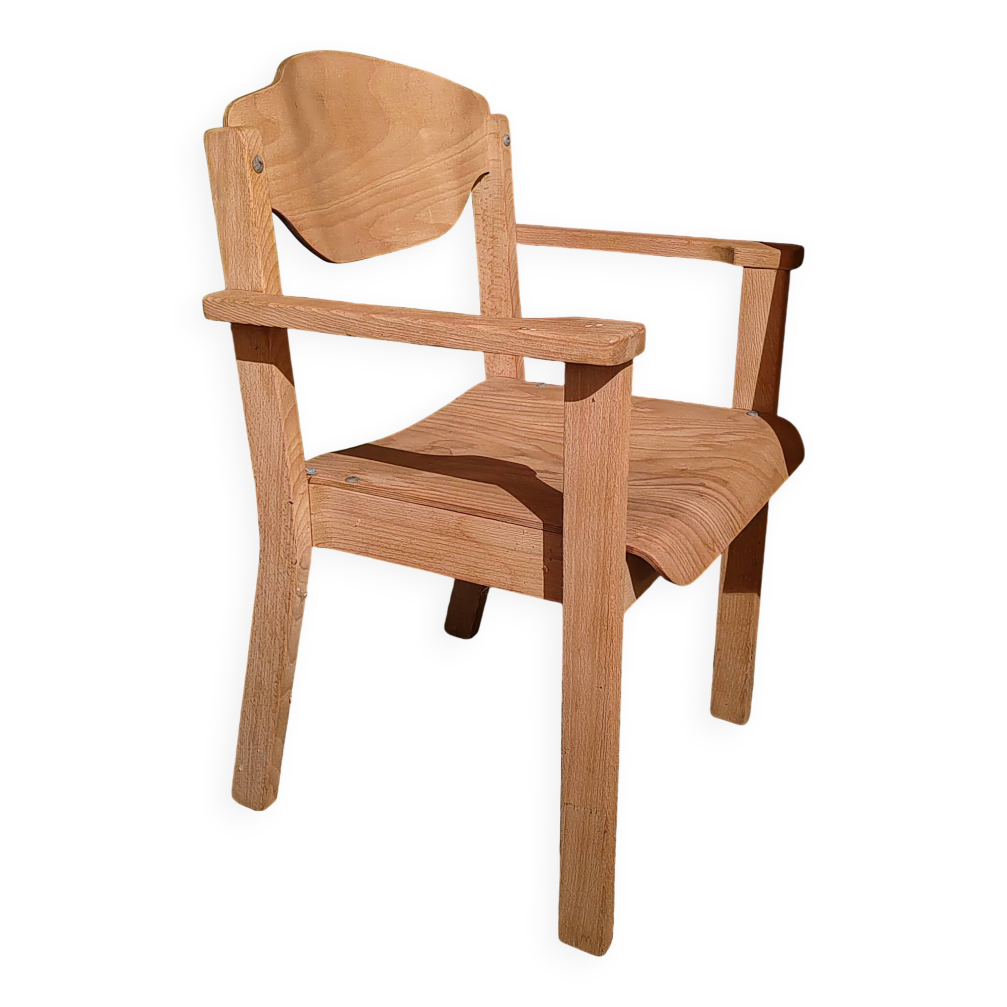 Superb vintage Brutalist design armchair seat