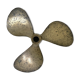 Old bronze boat propeller