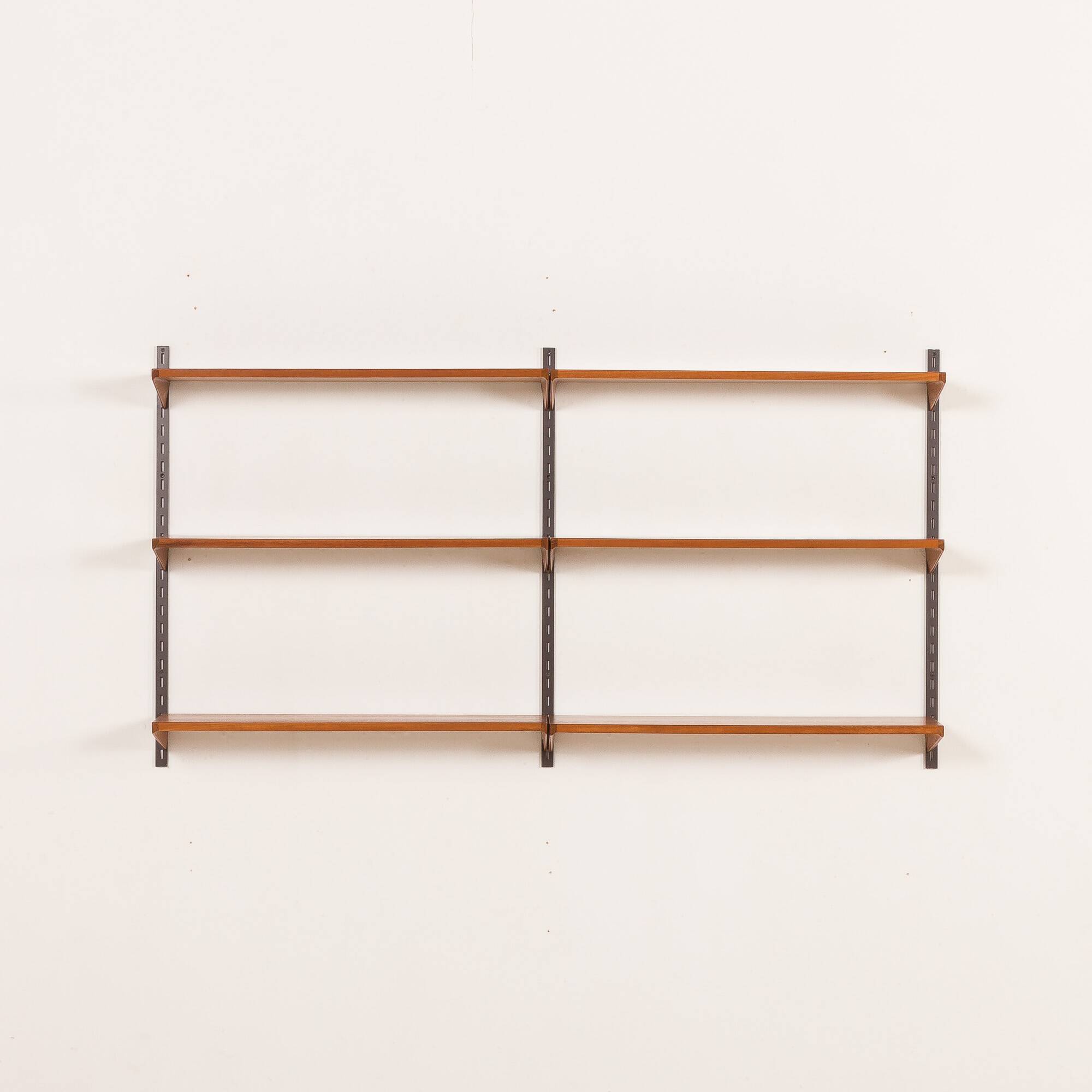 Kai Kristiansen teak shelving unit, FM Møbler, 1960s