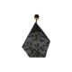 Polygonal black ceramic iridescent lamp 1980s memphis milano light table retro