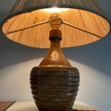 Sandstone lamp and raffia