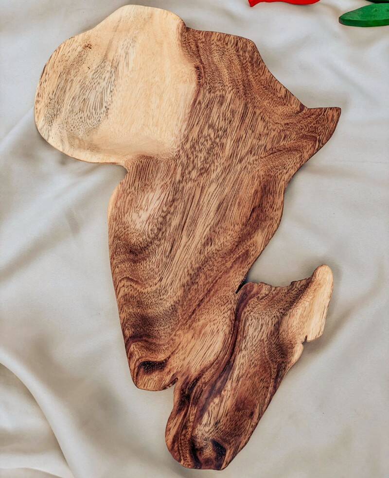 Assiette afrique en bois