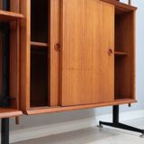 Mid century modular blonde teak bookcase 1960s