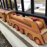 Folk art wooden train