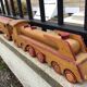 Folk art wooden train