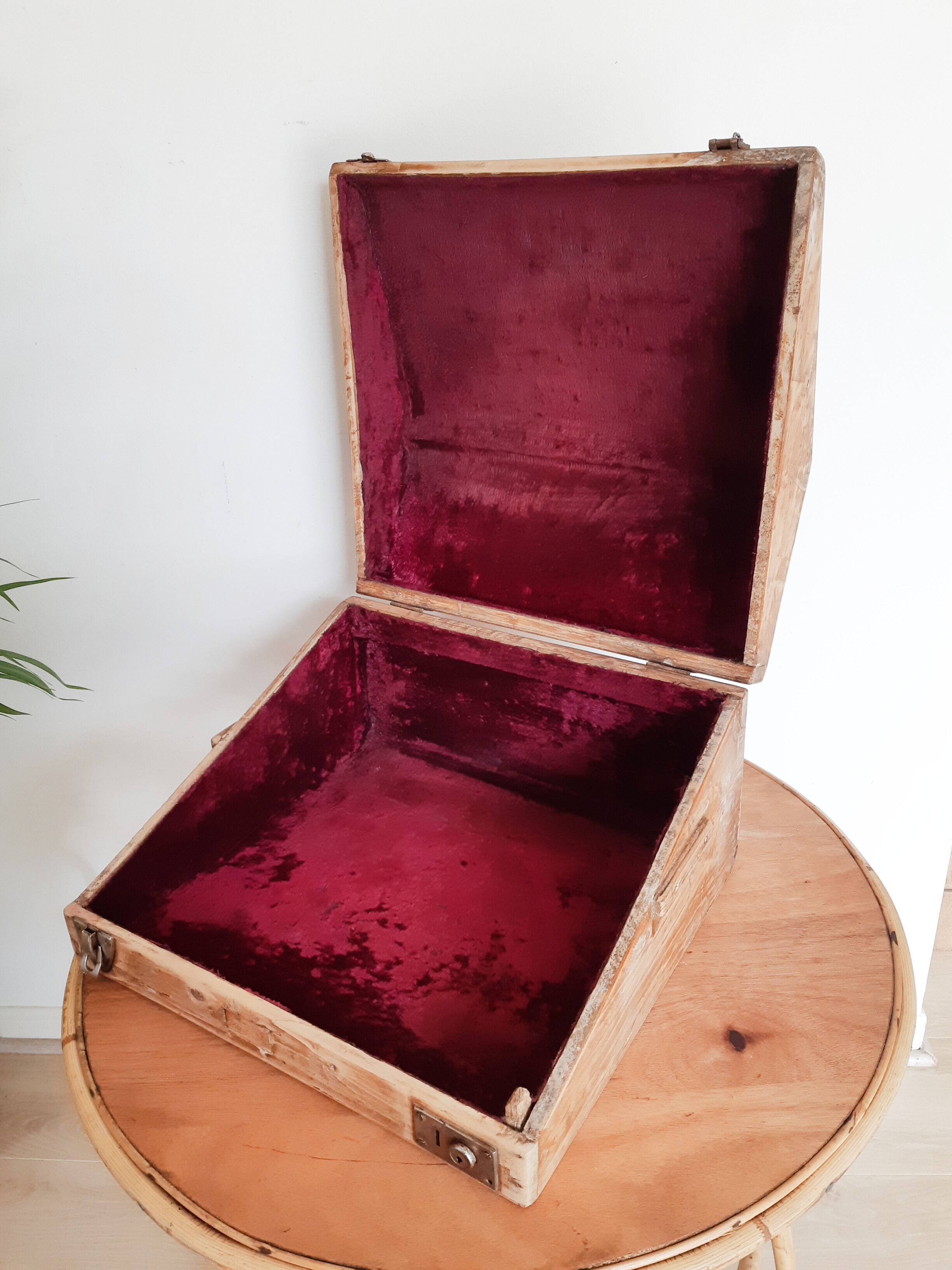 Old wooden box, treasure box