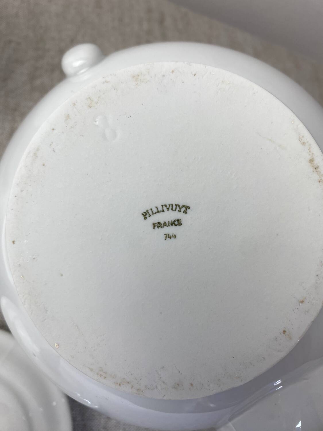 Pillivuyt France white porcelain teapot