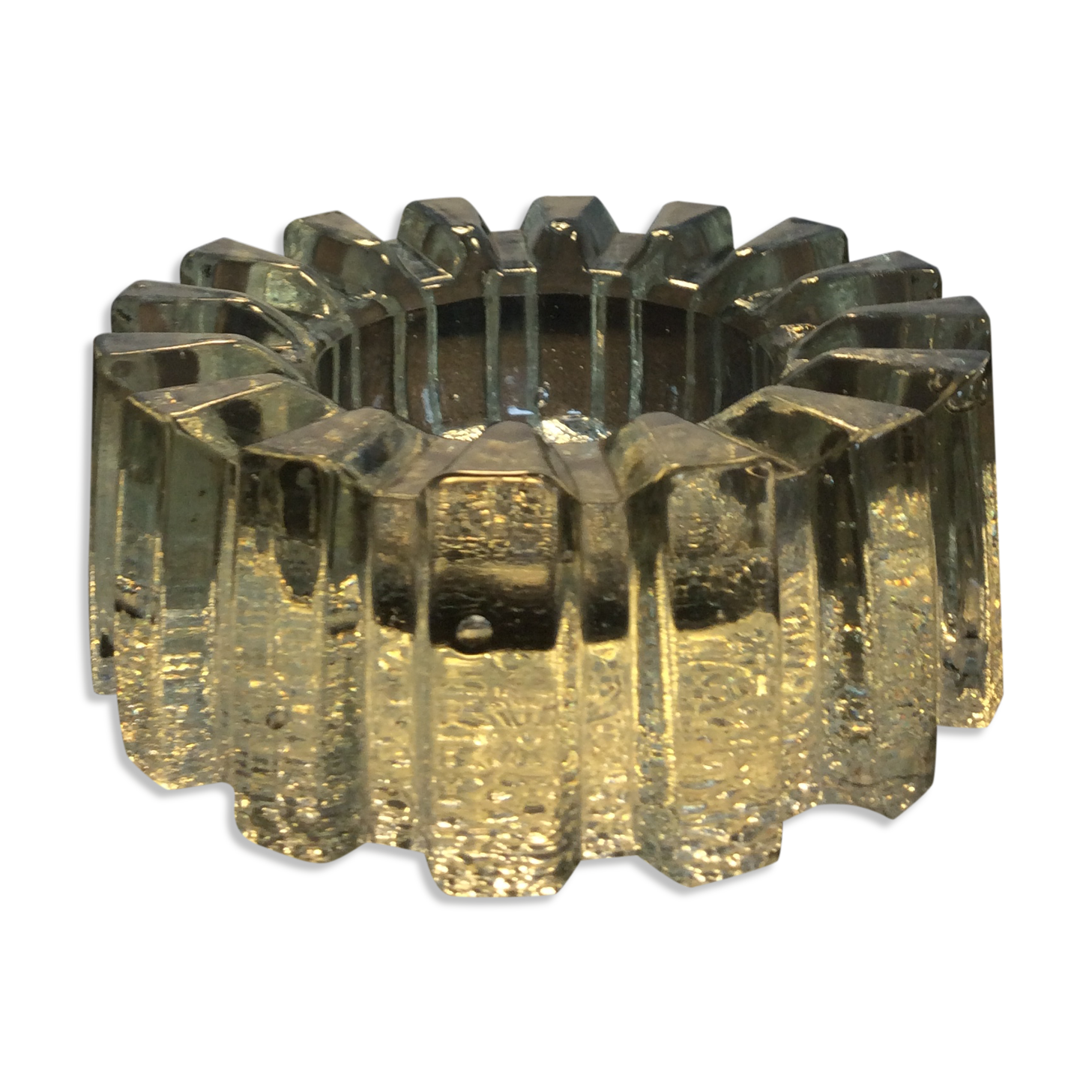 Empty vintage glass paste pocket