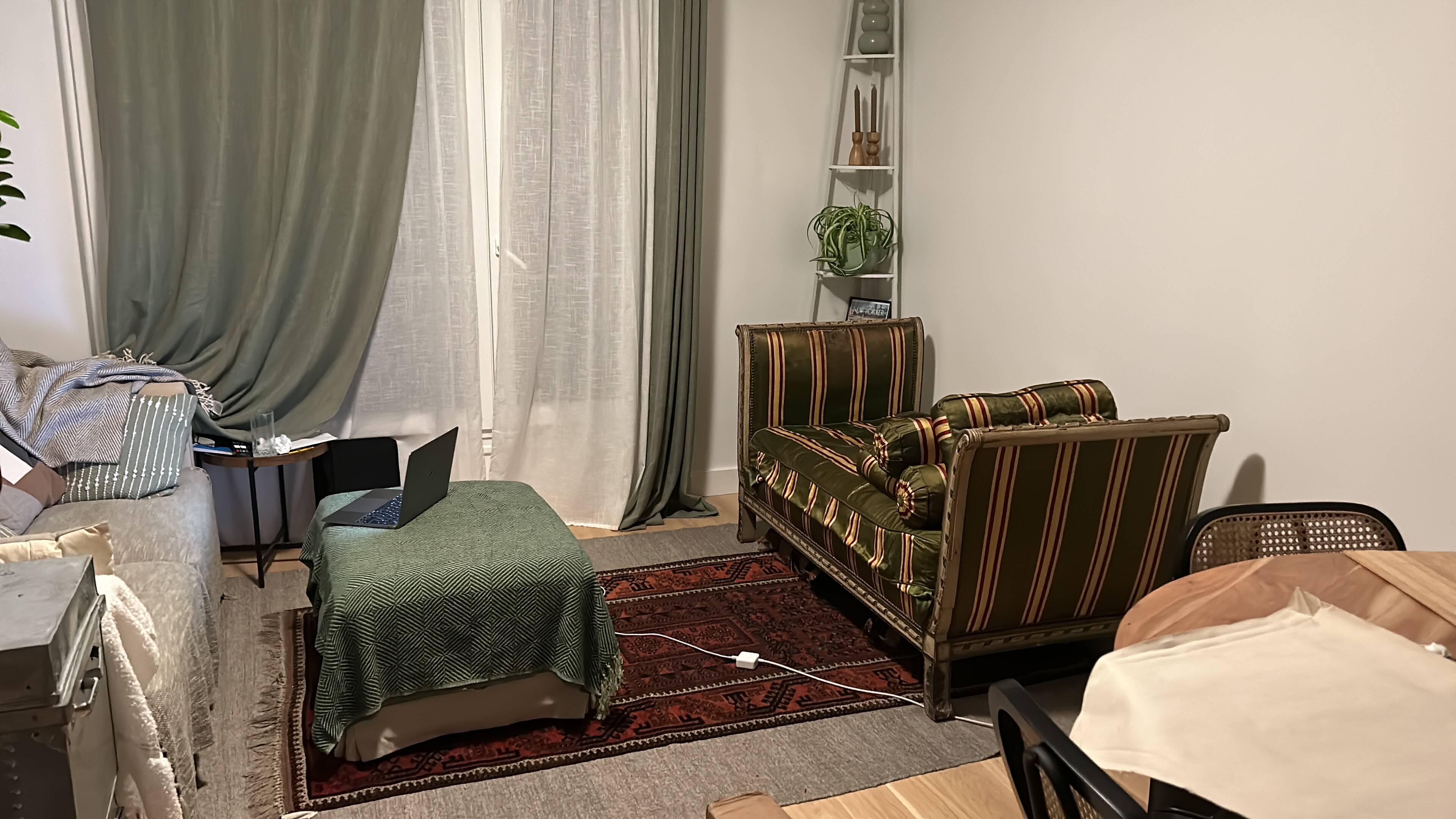 Méridienne convertible ancienne - à restaurer